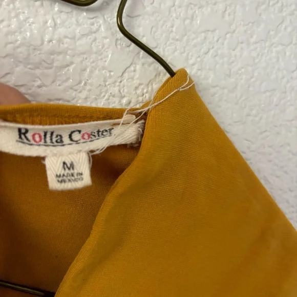 Rolla Coster Yellow Sheath Midi Dress Sleeveless V-Neck - Picture 2 of 3